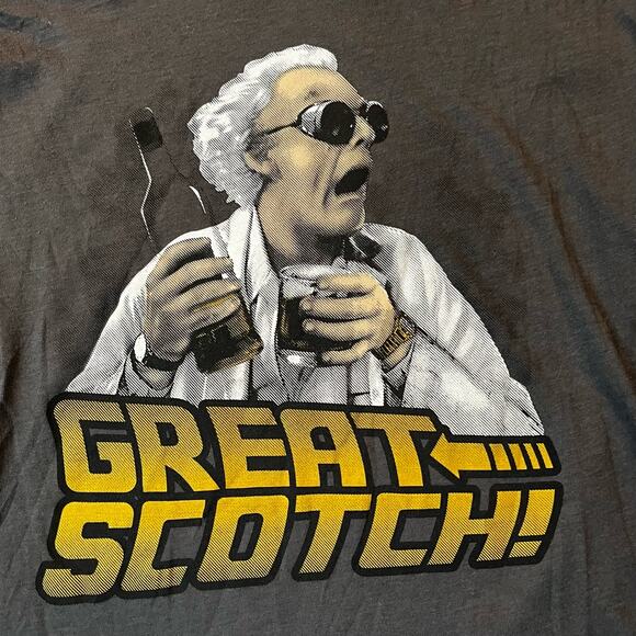 Chive Tees Women's LG Doc Back To The Future "Great Scotch" Graphic T-shirt - Picture 2 of 4